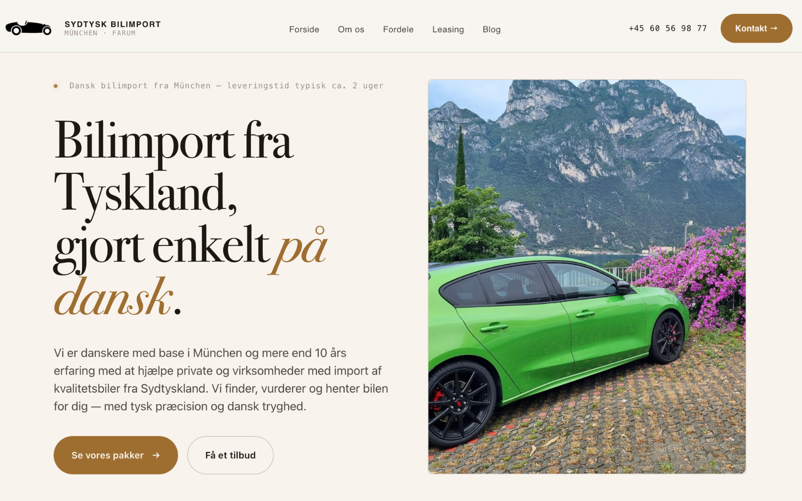 Sydtysk Bilimport — redesign af hjemmeside med fokus på SEO og kontakt